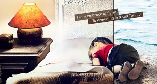 Homenajes a Aylan, el niño muerto en la playa