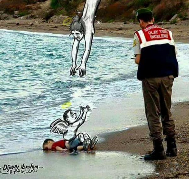 Homenajes a Aylan, el niño muerto en la playa