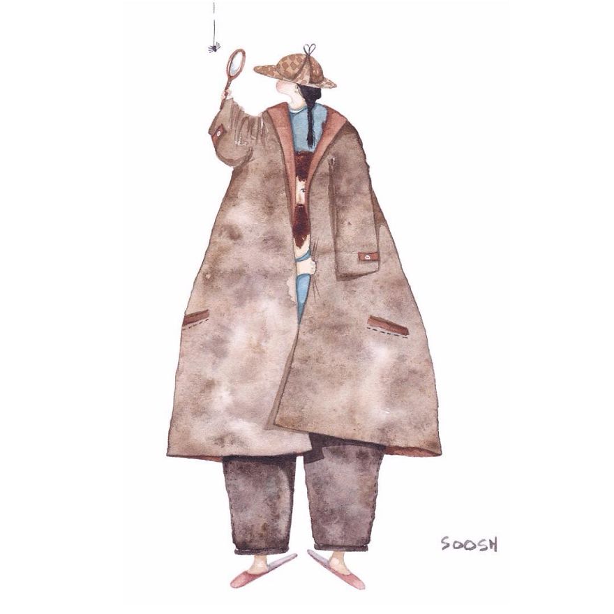 Ilustraciones de padres e hijas 