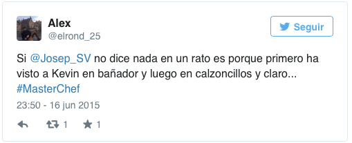 Kevin de MasterChef en bañador