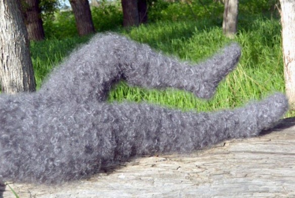 Leggins con pelos de cabra rusos