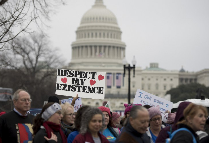 Marcha de las mujeres en EEUU contra Trump