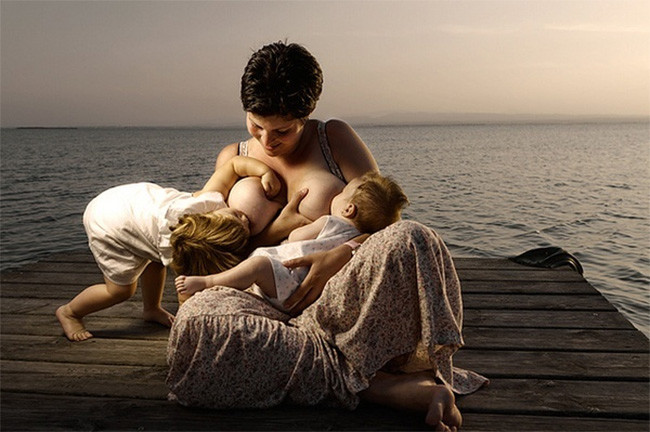 Preciosas fotos de lactancia 