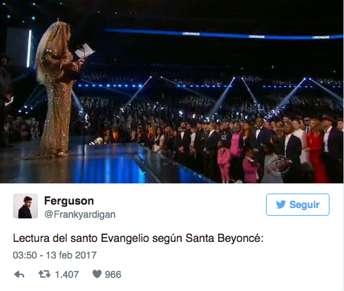Memes Beyoncé en los Grammy