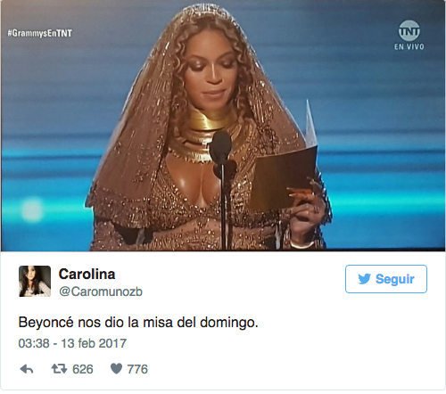 Memes Beyoncé en los Grammy