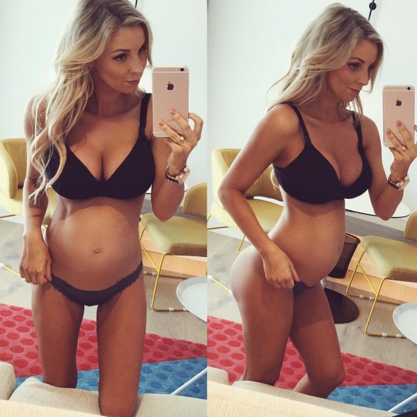 Modelo Hannah Polites embarazada