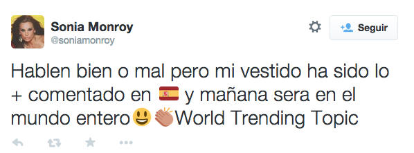 Sonia Monroy en la alfombra roja