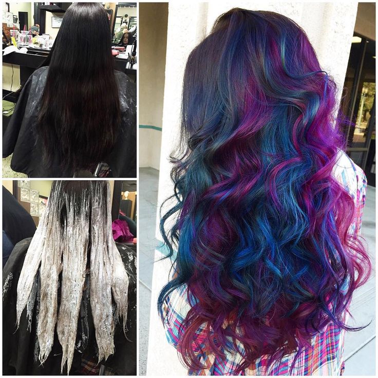 Oil slick: técnica para teñir de colores cabellos oscuros