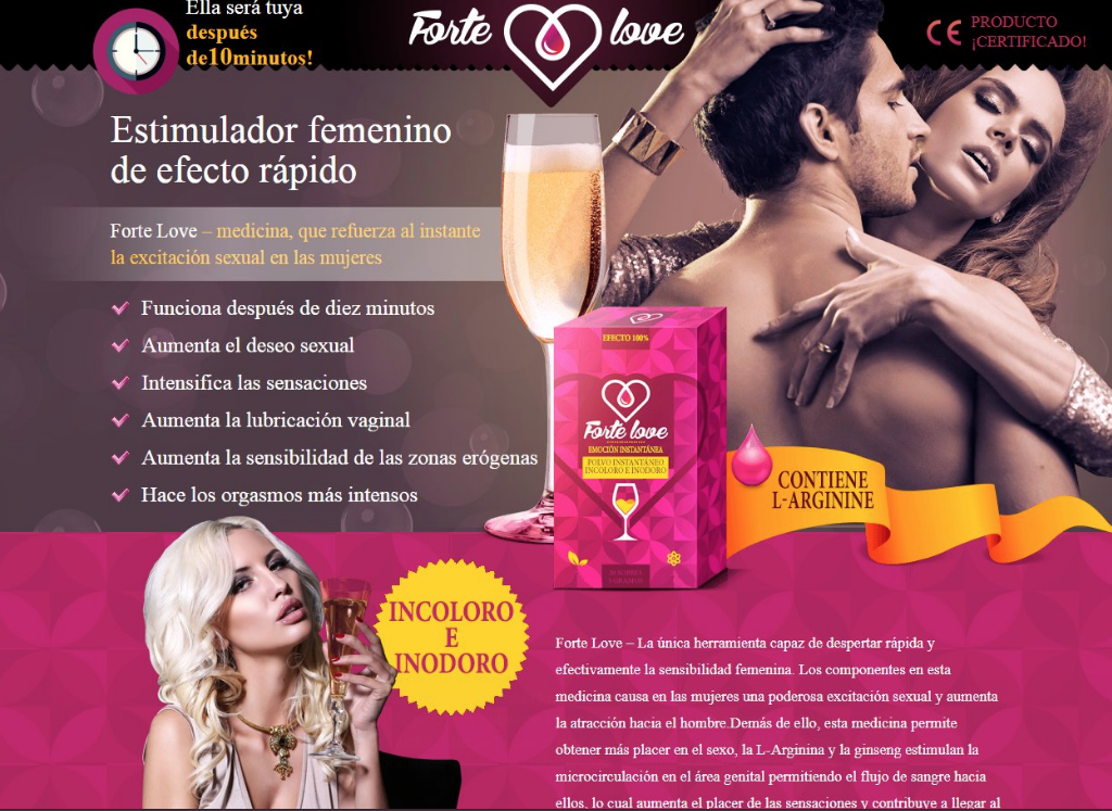 "Polvos para estimular a las mujeres"