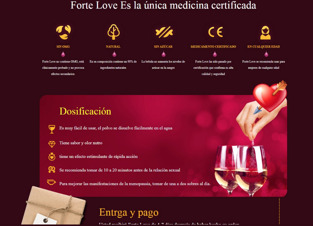 "Polvos para estimular a las mujeres"