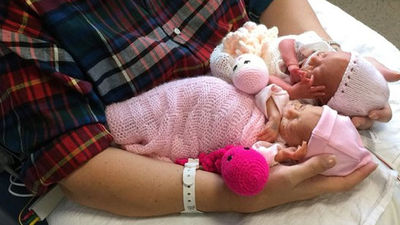 Pulpos de lana para bebés prematuros