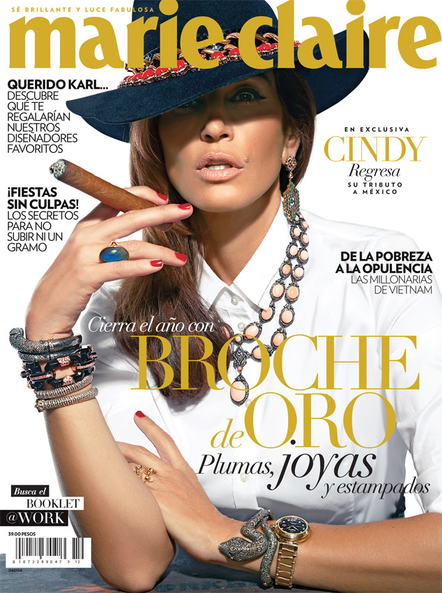 Cindy Crawford sin Photoshop (Marie Claire)