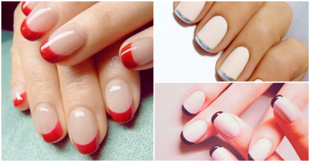 Uñas francesas de colores 