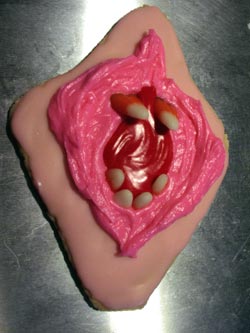 pasteles con forma de vagina