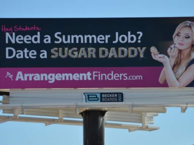 Los indignantes anuncios de una empresa para encontrar 'sugar daddy'