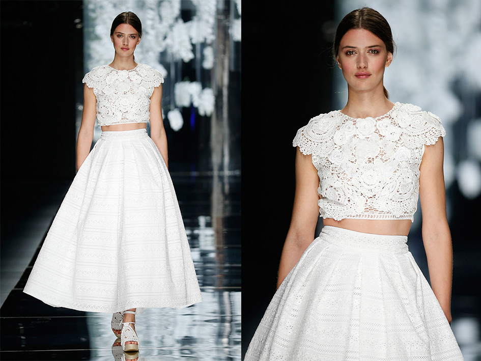 Vestidos de novia de dos piezas 2016