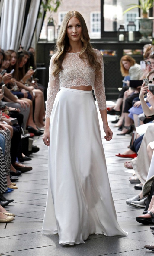 Vestidos de novia de dos piezas 2016