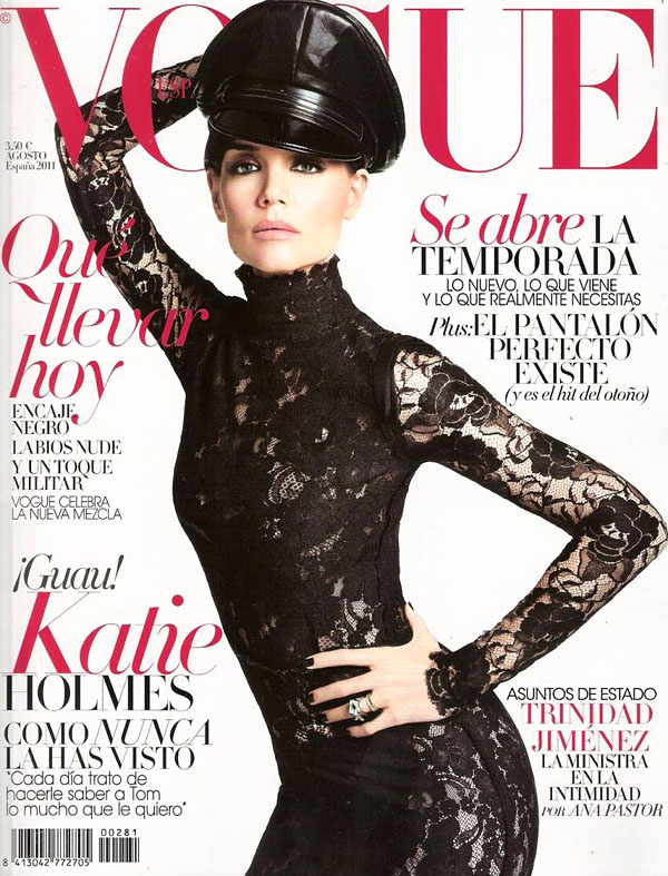 Katie Holmes, como nunca la habías visto, en la portada de Vogue 