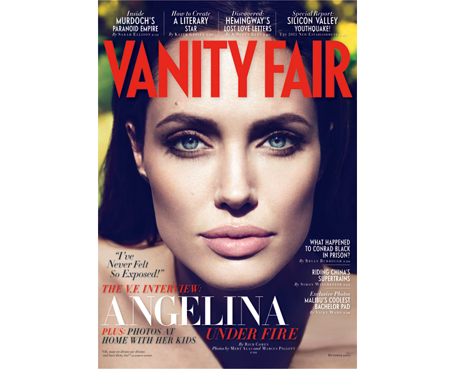 Angelina Jolie en la portada de Vanity Fair de octubre