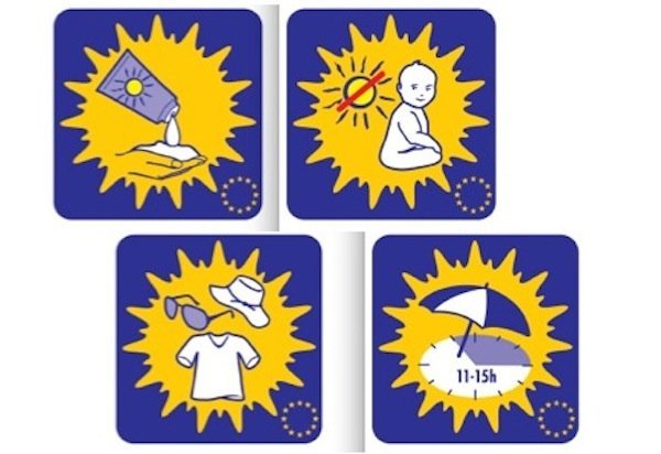 Nuevos pictogramas de concienciación de los peligros solares