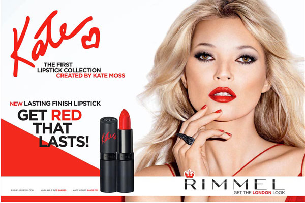 Con todos ustedes: El anuncio impreso de Kate Moss para Rimmel London