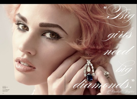 Lara Stone en la piel de Liz Taylor