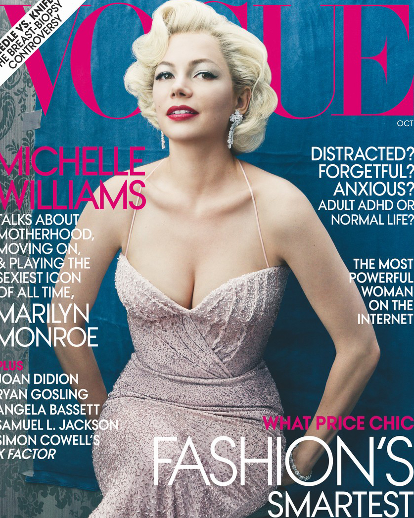 Michelle Williams emula a Marilyn Monroe para Vogue