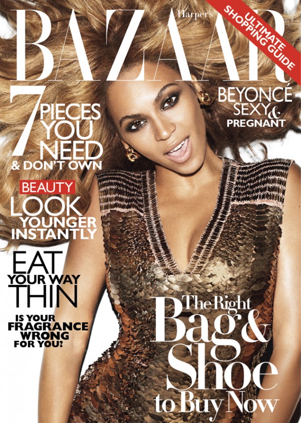 Beyonce en Harper's Bazaar (sin barriga)