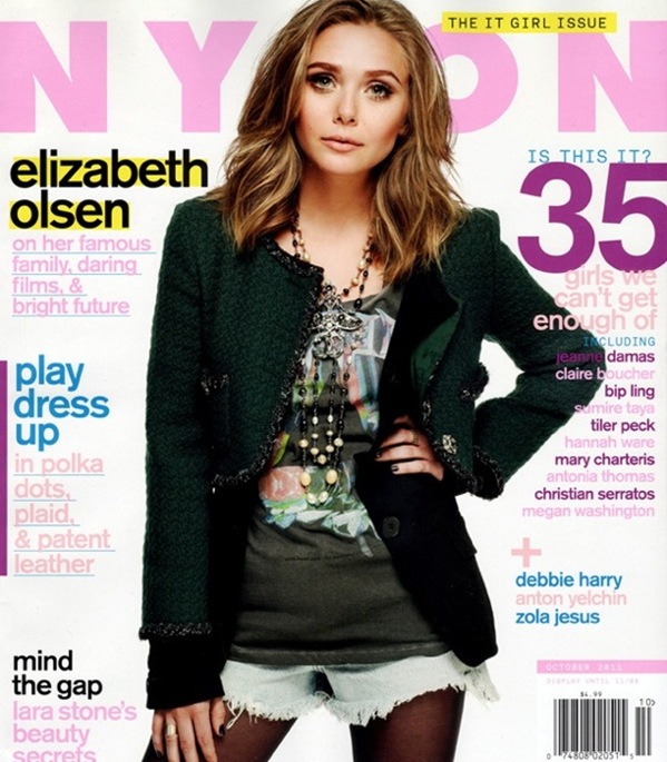 Elisabeth Olsen se come a sus hermanas en la portada de Nylon