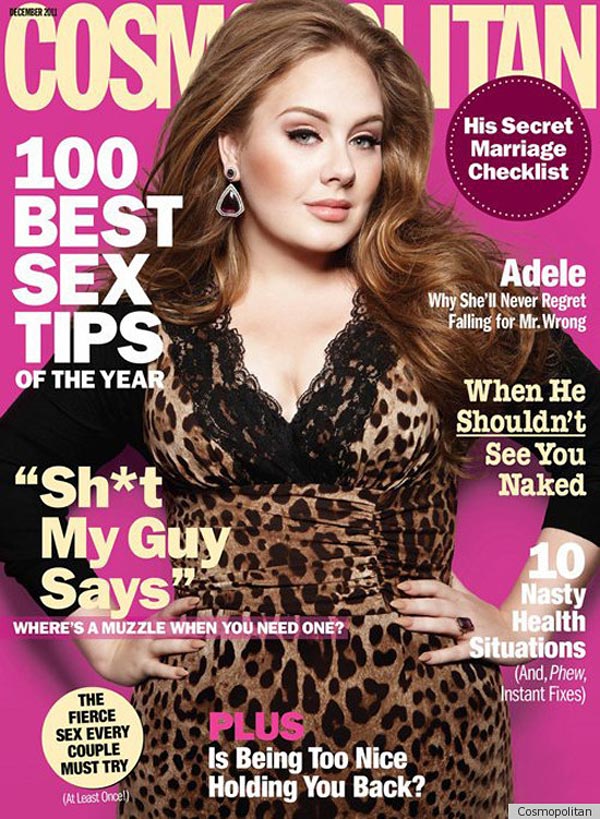 Adele nos mira con descaro desde la portada de Cosmopolitan