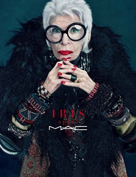 Iris Apfel es imagen de MAC a los 90 años
