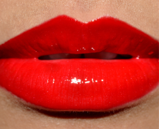 Labios rojos para recibir el año nuevo