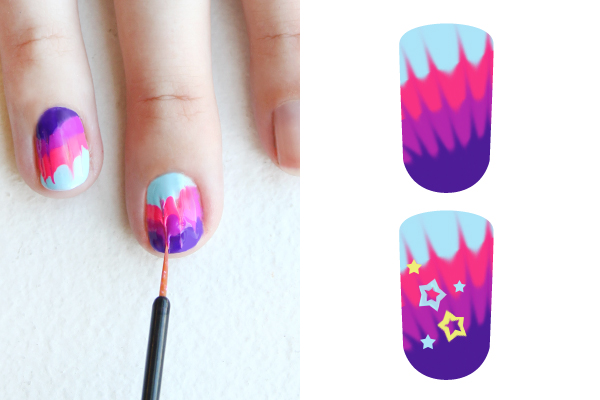 ¡Tie-dye en la manicura!