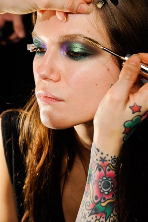 Ojos "insecto" en el desfile de Roberto Cavalli