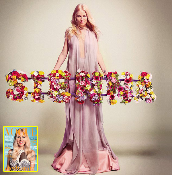 Sienna Miller presume de embarazo en Vogue UK