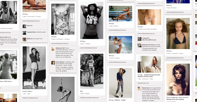 Las referencias a la anorexia son prohibidas en Pinterest