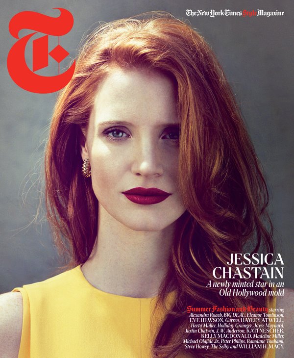 Jessica Chastain en la portada de T Magazine