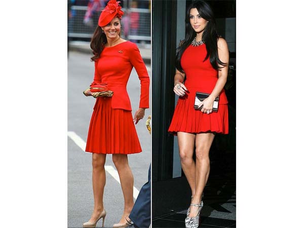 Kate Middleton y Kim Kardashian llevando el mismo modelo de Alexander McQueen
