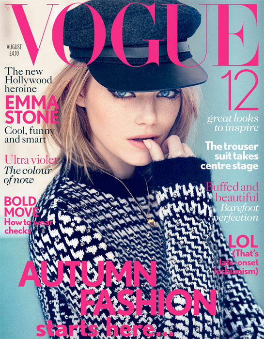 Emma Stone en su segunda portada para Vogue, esta vez para UK 