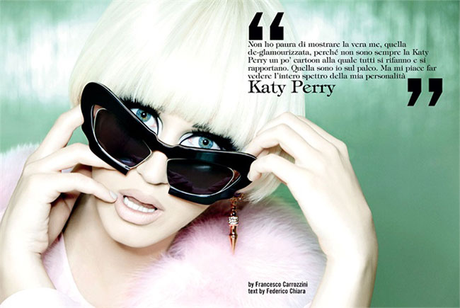 Katy Perry, irreconocible en el Vogue italiano