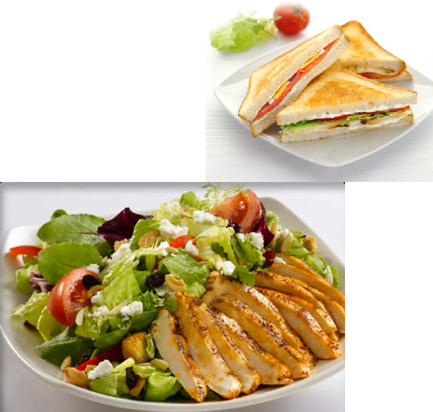 ¿Qué tiene menos calorías, un sandwich o una ensalada? 