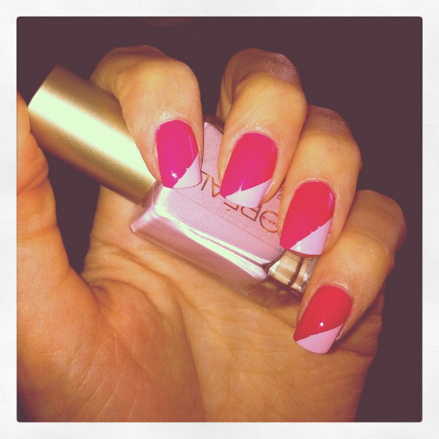 Uñas en diagonal, la última sensación