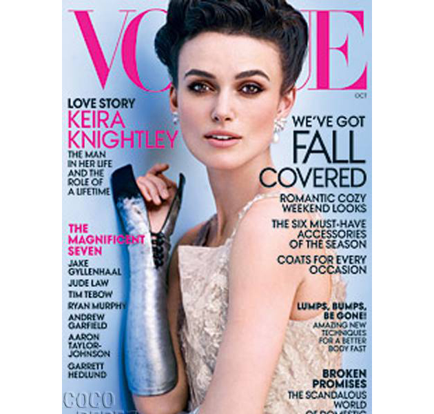 Keira Knightley de 10 en la portada de Vogue 