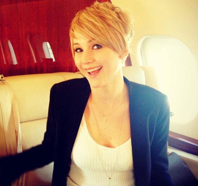 Jennifer Lawrence con el pelo corto 