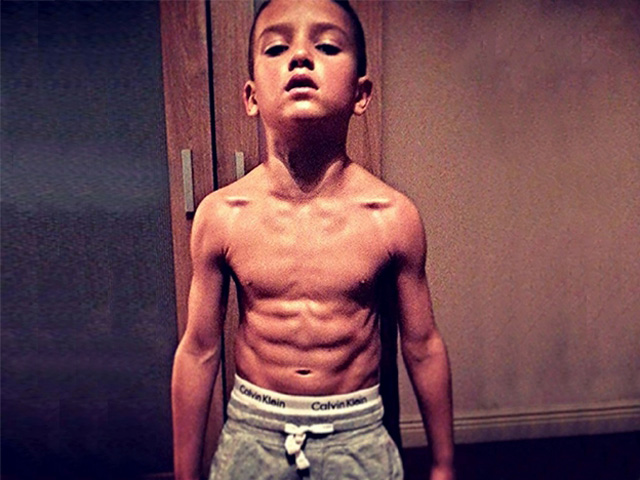 Brandon Blake, el niño culturista de siete años 