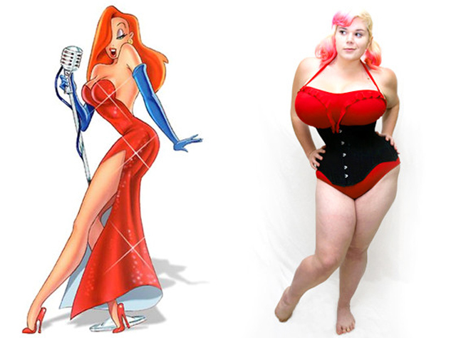 La versión humana de Jessica Rabbit