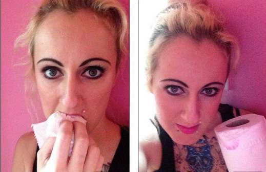 Mujer ingiere un rollo de papel al día