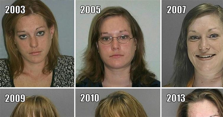 transformación de mujer detenida