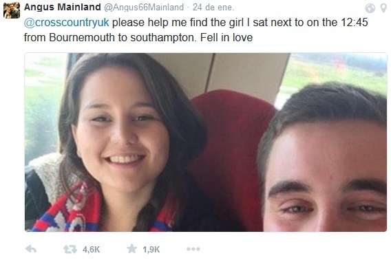 localiza en twitter a una chica que conoció en un tren