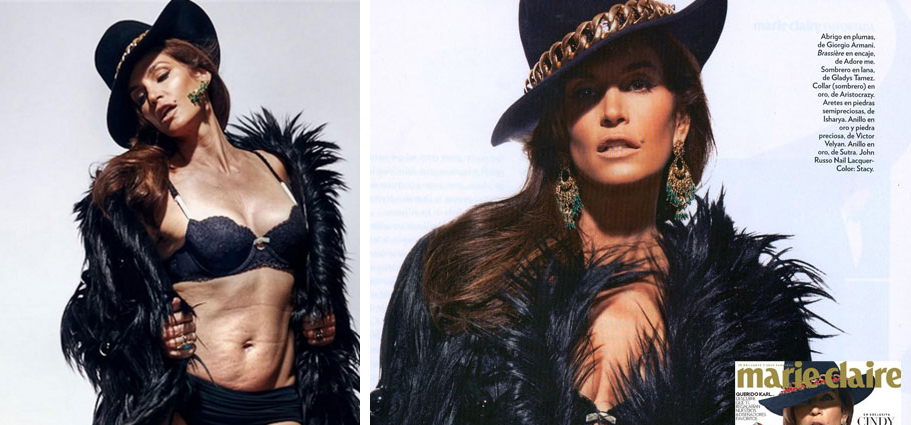 Cindy Crawford sin photoshop marie claire Cindy Crawford sin photoshop marie claire